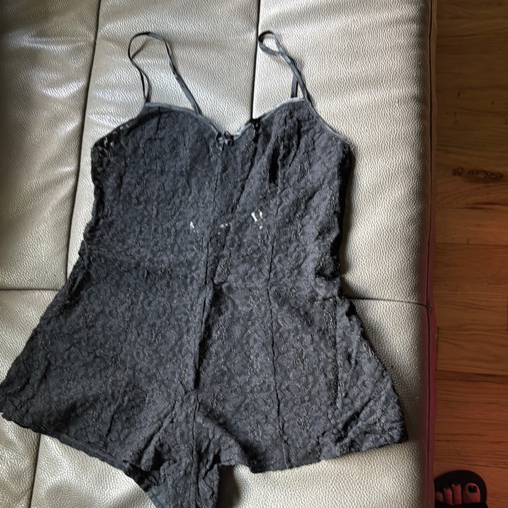 Victoria's Secret Black Lace Chemise